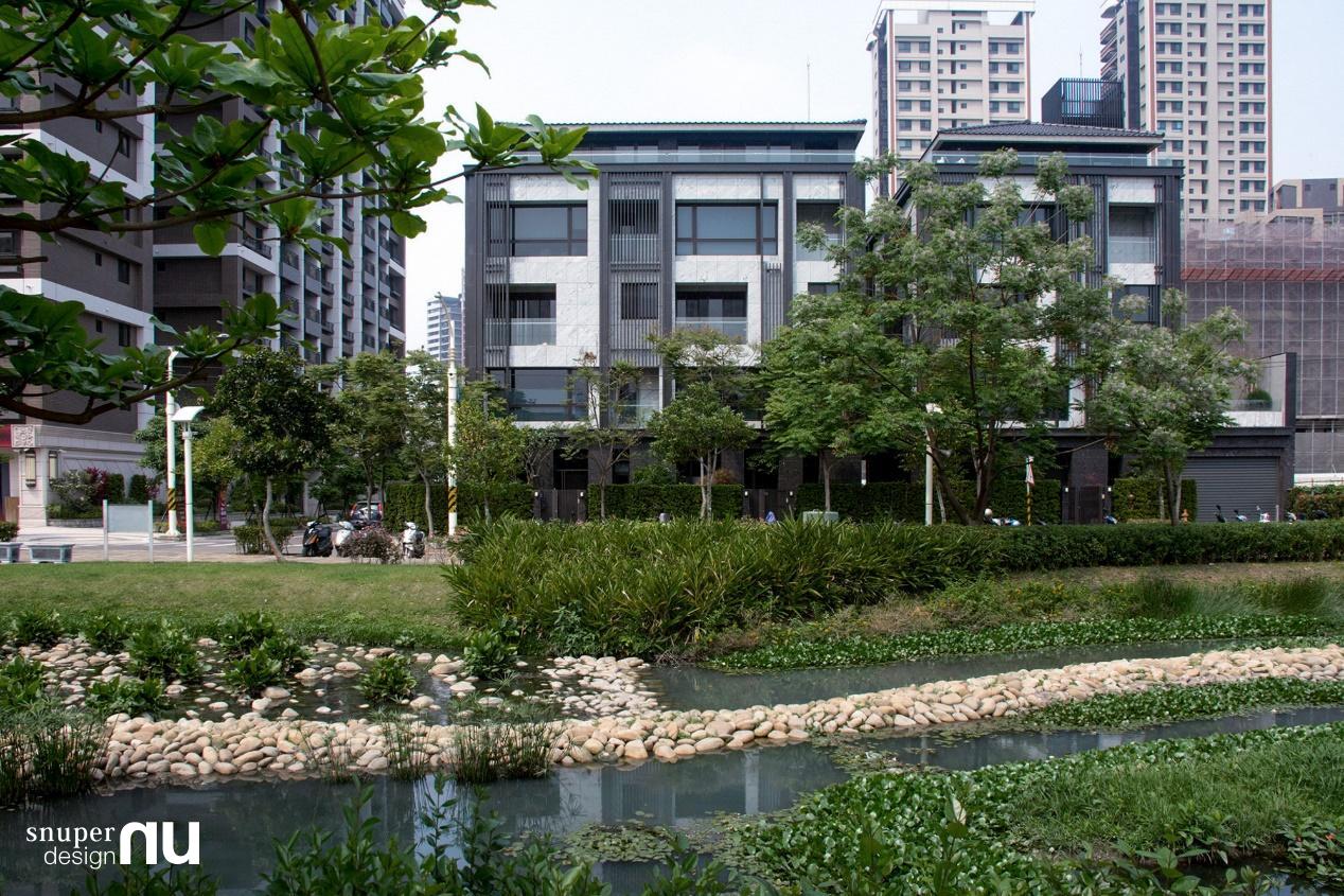 台中自地自建案例｜大雄設計 世代共築 Urban Village 三棟聯合的建築配置